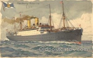 Cincinnati Hamburg America Line, Lines, Ocean Liner, Ship Unused very tip on ...