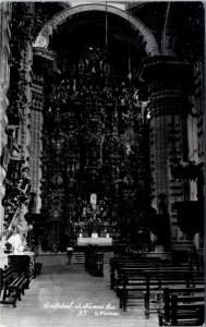 RPPC Postcard Mexico Guerrero Altar of Church of Santa Prisca de Taxco 1940s K45