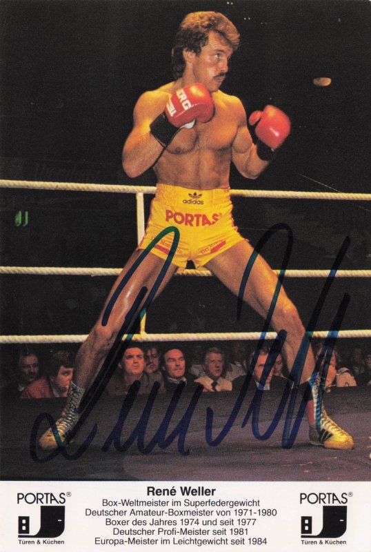 Rene Weller German Boxing Champion Boxer Management Hand Signed Photo