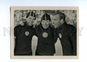 166981 VII Olympic Soviet speed skaters CIGARETTE card