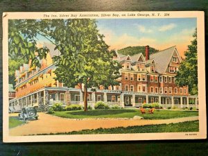 Vintage Postcard 1939 The Inn Silver Bay Assoc. Silver Bay Lake George N.Y.