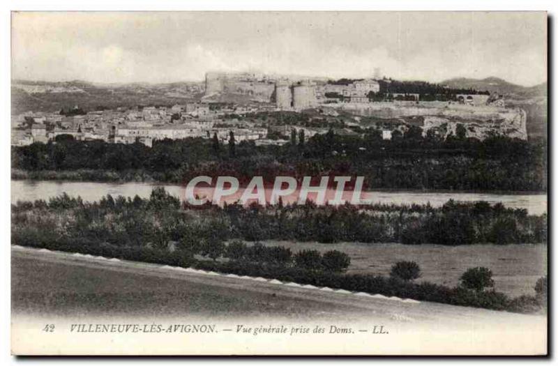 Old Postcard Villeneuve Avignon General view taken Doms