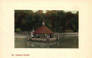 Postcard 1920's Mt. Vernon Wharf VA Virginia Pub. Leet Bros