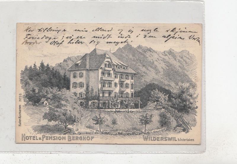 B82267 hotel  pension berghof wilderswil interlaken switzerland front back image 