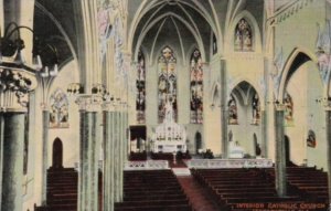 Florida Jacksonville Interior Of Catholic Church 1915