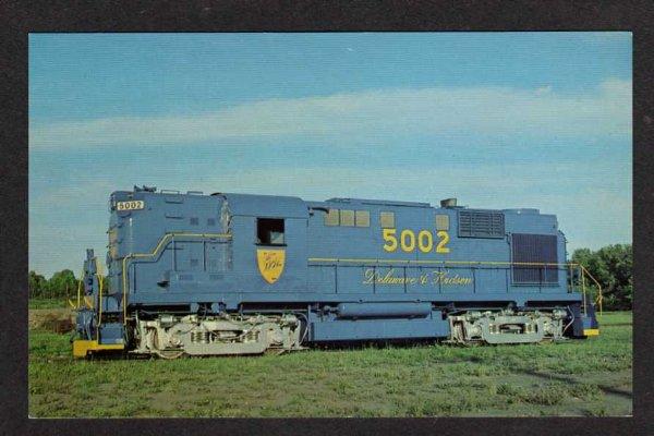 NY Delaware & Hudson Railroad Train Loco 5002 VOORHEESVILLE NEW YORK Postcard