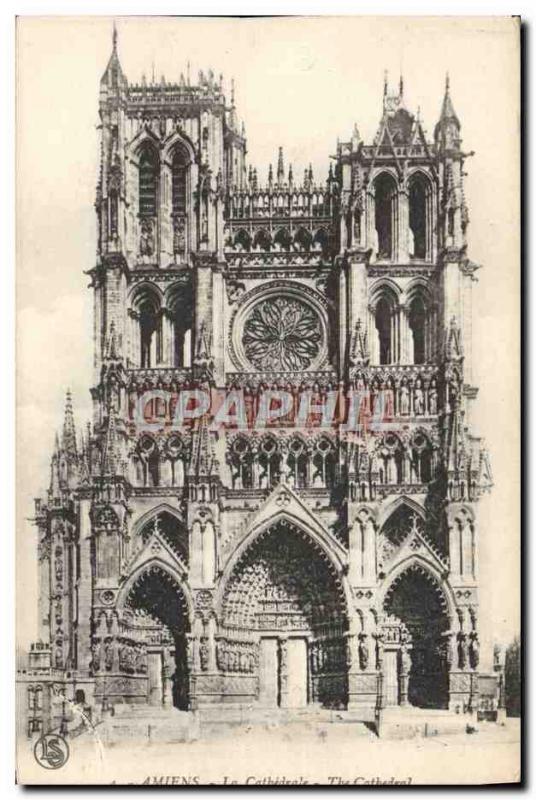 Old Postcard Amiens Cathedrale