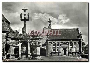 Modern Postcard Guimiliau Finistere Bel Together Calvary and the funeral chap...