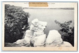 1940 Pulpit Rock Starved Rock State Park Utica Illinois Antique Vintage Postcard