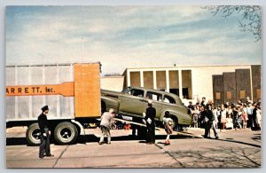 Abilene Kansas~Unloading Command Car @ Eisenhower Center Museum~Vintage Postcard