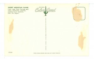 CA - Palm Springs. Desert Mountain Range