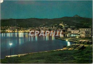 Postcard Modern Tinos General view at night