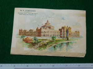 1870s-80s W S Townsend California Glace Fuits & Candies Victorian Trade Card #P