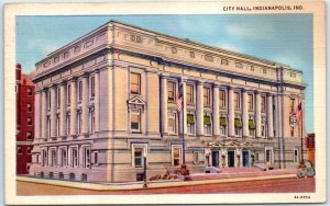 Postcard - The City Hall - Indianapolis, Indiana