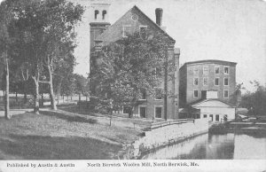 North Berwick Woolen Mill North Berwick Maine 1910c postcard