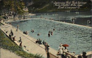 Chester West Virginia WV Rock Springs Park Swimming Pool c1910 Vintage Postcard