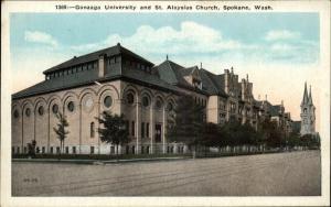 Spokane WA University Church c1910 Postcard