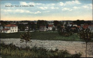 Coloma Michigan MI Bird's Eye View c1910 Vintage Postcard