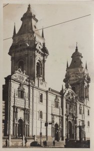 Basilica Mayor Lima Peru Real Photo Mint Postcard