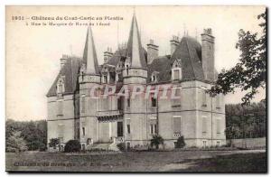 Old Postcard Chateau du Coat Caric in Plestin has the Marchioness of Bizen Le...