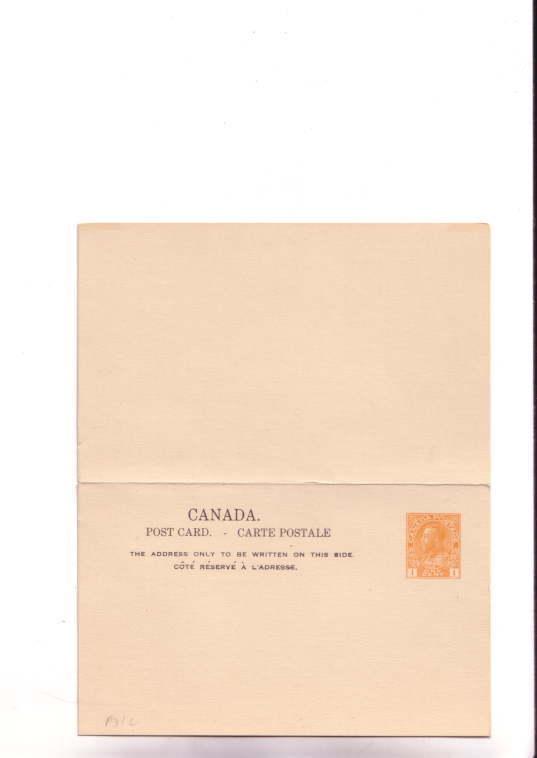 Canada Postal Stationery , PostCard, George V Reply Orange, P310