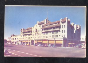 STOCKTON CALIFORNIA DOWNTOWN STREET SCENE OLD CARS HOTEL VINTAGE POSTCARD