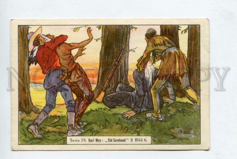 427714 Karl May Surehand WILD WEST Indians Advertising Coco Nuss margarine card
