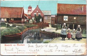 Netherlands Gezicht op Marken Vintage Postcard 04.12