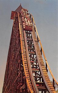 Blue Streak Roller Coaster, Cedar Point Sandusky, Ohio OH Postcard