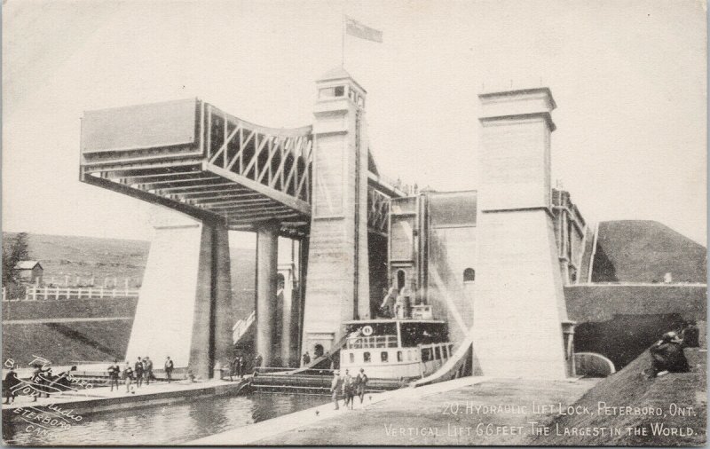 Peterborough ON Hydraulic Lift Lock Largest In World Unused Postcard E79