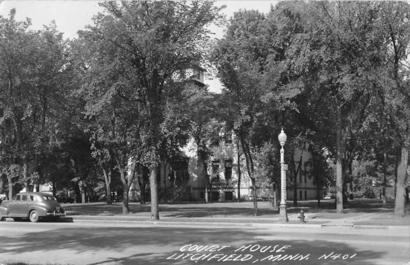 Litchfield Minnesota Court House Real Photo Antique Postcard K64163