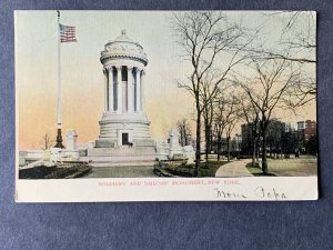 Soldiers And Sailors Monument New York City NY Litho Postcard H1352083740