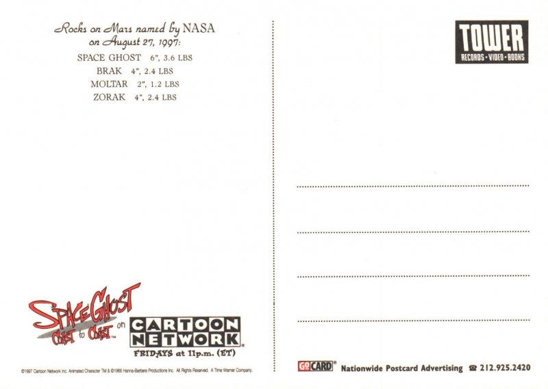 Space Ghost's Moon Rocks Cartoon Network Advertising