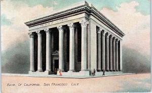 SAN FRANCISCO, CA California    BANK of CALIFORNIA Building   c1910s   Postcard