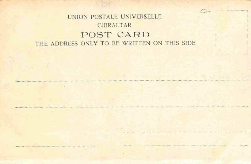 Gibraltar Rock Ships Gibraltar UK 1905c postcard