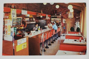 NC St Pauls BELL'S RESTAURANT I95 Interior View Counter 1960s Postcard Q19