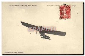 Old Postcard Jet Aviation Aerodrome of Chalons camp monoplane Nieuport