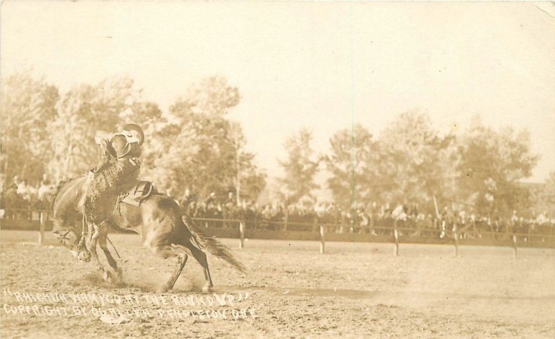 Postcard RPPC Oregon Pendleton C-1910 Rodeo Cowboy Western 23-981