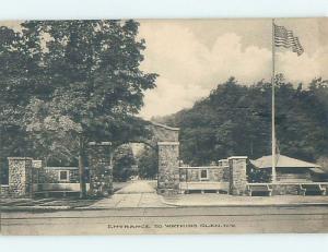 Divided-Back ENTRANCE GATES Watkins Glen New York NY hn5741