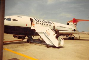 US26 transportation airplane British airways plane real photo