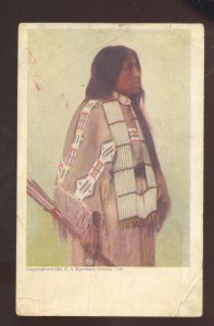 COPYRIGHT 1905 F.A. RINEHART OMAHA NEBRASKA INDIAN VINTAGE POSTCARD