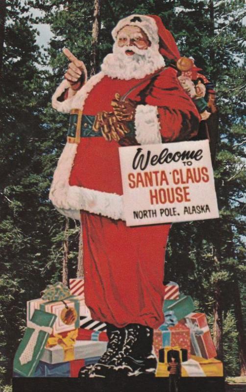 Santa Claus 40 foot tall at North Pole AK, Alaska - Roadside