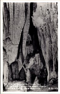 RPPC Scene in Queen's Chamber Carlsbad Caverns National Park White's City NM