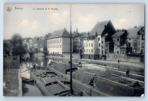 Namur Wallonia Belgium Postcard The Sambre and the Museum c1910 Antique