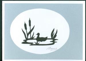 Denmark. 1 Card. Original  Paper Cut . H.C. Andersen.Motif.