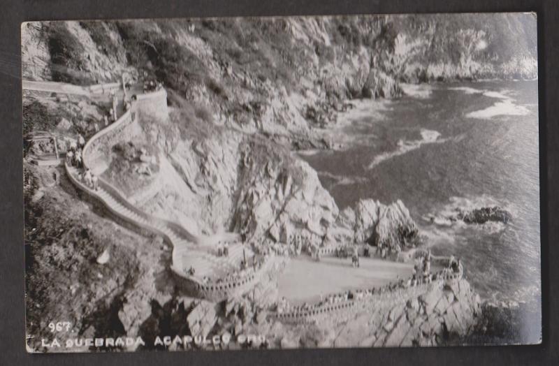 View Of La Quebrada, Acapulco, Mexico - Real Photo - Unused 1950s