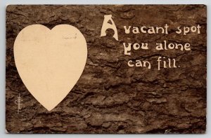 Valentine Heart A/S Fred Cavally Vacant Spot For You Long Pine NE Postcard A34