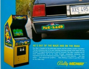 Pac Land Arcade Flyer Original Midway 1984 Video Game Art Print Pac-Man Retro 