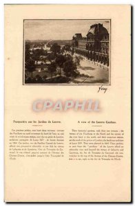 Paris Postcard Old perspective on the Louvre gardens Yvon