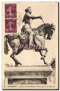 Postcard Old Orleans Statue Ste Jeanne D & # 39Arc Place du Martroi